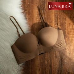 Áo Ngực Nữ LunaBra Áo Lót Nữ Nâng Ngực Cài Trước Tạo Khe Đệm 6cm Siêu Nâng Áo Không Gọng Không Viền - Al004