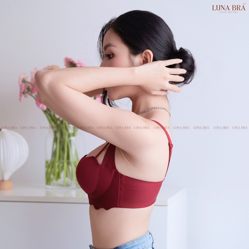 Áo ngực nữ LunaBra thiết kế không gọng, đai lưng bản to che mỡ thừa hàng cao cấp -  AL003
