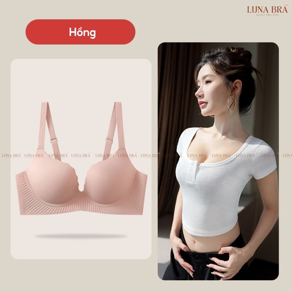 Áo lót Luna Bra Su đệm 2cm định hình bản đai to chống chảy xệ - AL030