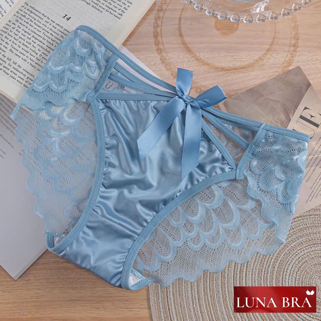 COmbo 5 Quần lót nữ LunaBra chất lụa hoạ tiết ren - QL005