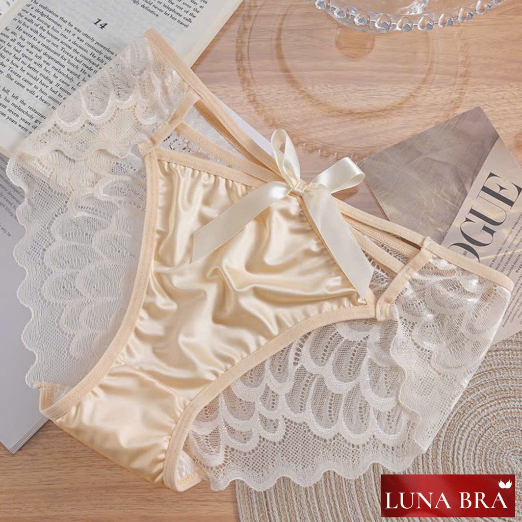 COmbo 5 Quần lót nữ LunaBra chất lụa hoạ tiết ren - QL005