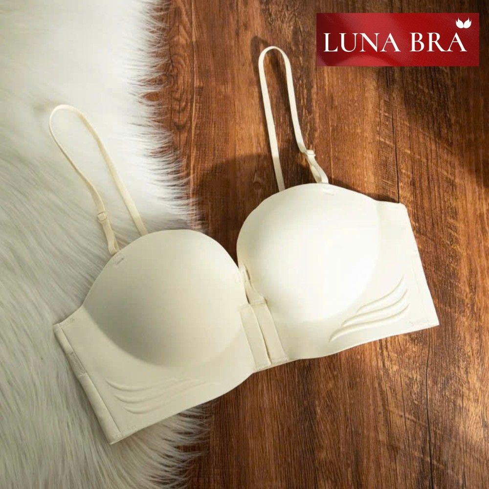Áo Ngực Nữ LunaBra Áo Lót Nữ Nâng Ngực Cài Trước Tạo Khe Đệm 6cm Siêu Nâng Áo Không Gọng Không Viền - Al004