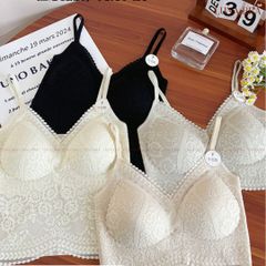 Áo lót cao cấp Bra ren lụa thêu hoa Luna Bra - Al034