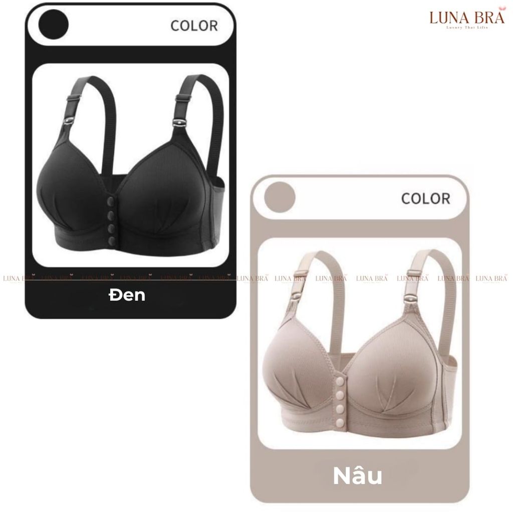 Áo ngực LUNA MOM cho mẹ bầu – không gọng, nâng nhẹ, chất su mềm mại, bản lưng to ôm gọn
