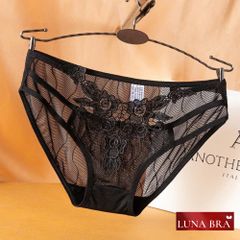 Set 10 quần LunaBra ren đen cao cấp -  QLS001