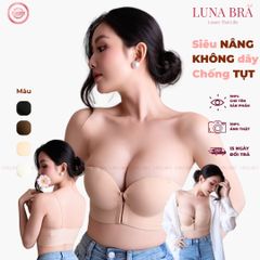 Áo Ngực Nữ LunaBra Áo Lót Nữ Nâng Ngực Cài Trước Tạo Khe Đệm 6cm Siêu Nâng Áo Không Gọng Không Viền - Al004
