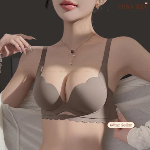 Áo ngực không gọng nâng ngực, mút dày tạo khe tự nhiên – AL009