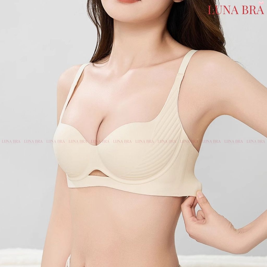 Áo lót cao cấp Luna Bra khoét ngực đệm 3cm bản đai che mỡ lưng mỡ nách - AL032