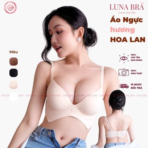 Áo ngực nữ có hương hoa lan LUNABRA không gọng nâng ngực - AL013
