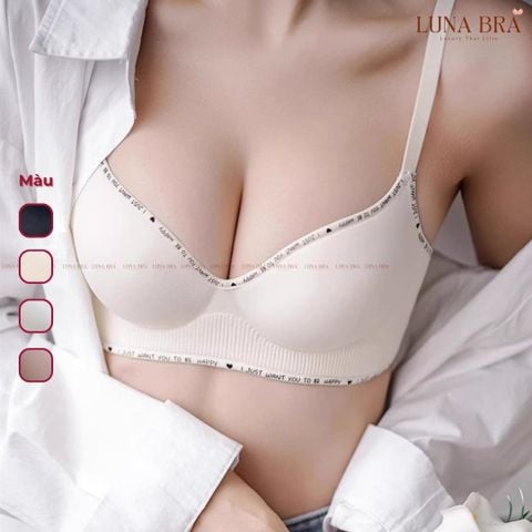 Áo lót Luna Bra viền chữ  đệm 5cm siêu nâng - Al027