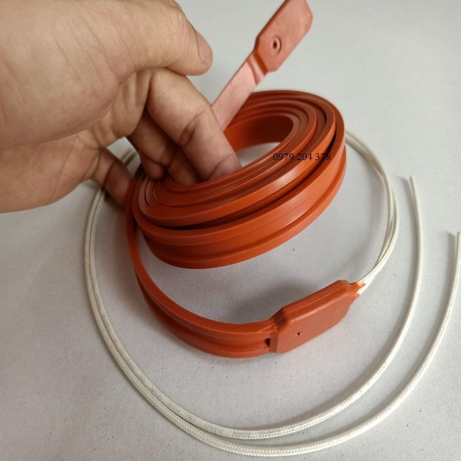 Dạng Dẹp 2m 220V- 200W Dây Điện trở silicone sưởi cửa kho lạnh, sưởi ấm.
