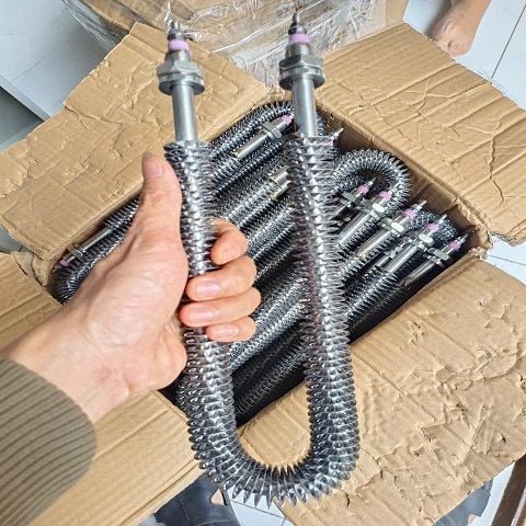  Điện trở sấy chữ U 220V-3KW có cánh tản nhiệt 