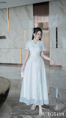 Váy tơ dáng maxi dài đi biển