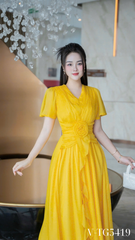 Váy tơ dáng maxi dài đi biển