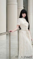 Váy ren bèo cổ