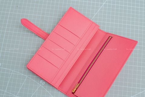 Ví Dài Nữ - Long Wallet - Da bê Epsom - Pink