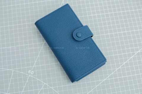 Ví Da Nữ - Long Wallet - Da Bê Togo - Navy