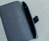 Ví Da Nữ - Long Wallet - Da Bê Togo - Navy