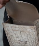 Túi Đeo Chéo Nam - Da Cá Sấu Alligator Heng Long - Nubuck