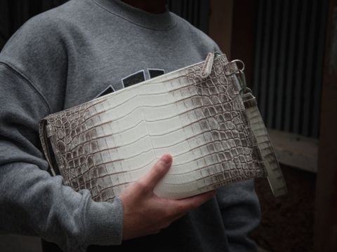 Himalaya Clutch - Da cá sấu Niloticus màu Himalaya Natural