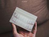 Card Holder - Ví đựng thẻ - da Epsom và cá sấu màu Himalaya