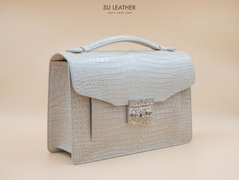 - Da Cá Sấu Porosus Heng Long - Cream