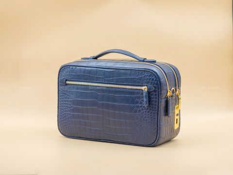 Clutch Golf - Da Cá Sấu Alligator - Navy