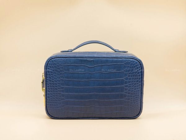 Clutch Golf - Da Cá Sấu Alligator - Navy