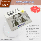  Mykolor KLC 1.67 Perfect.UV400 - Tròng kính, mắt kính cận viễn loạn chính hãng 