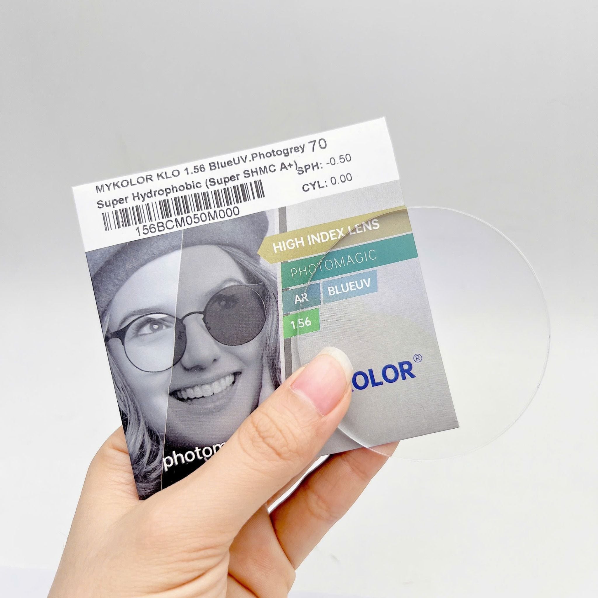  Mykolor KLO 1.56 BlueUV.Photogray - Tròng kính đổi màu, mắt kính cận loạn chính hãng 