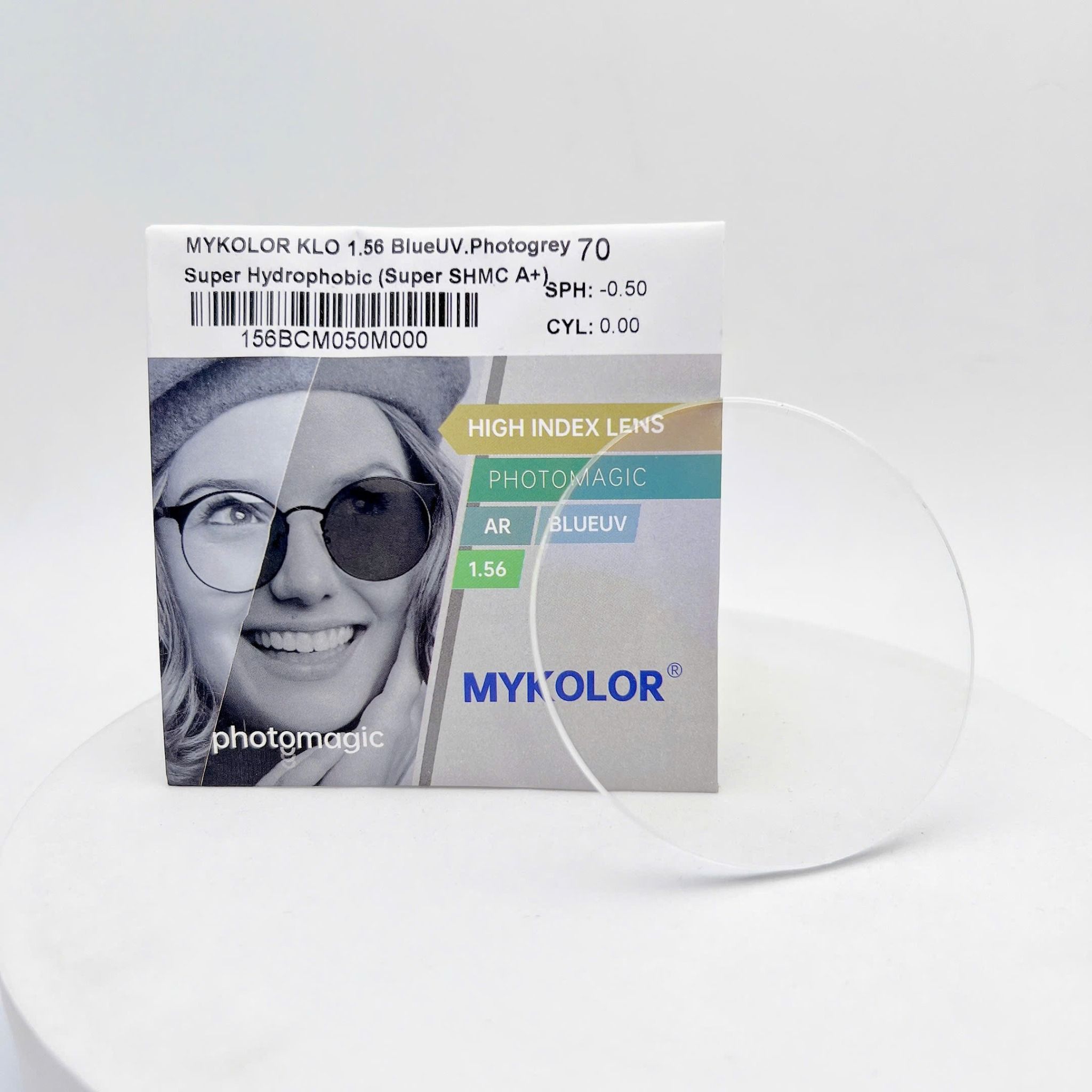  Mykolor KLO 1.56 BlueUV.Photogray - Tròng kính đổi màu, mắt kính cận loạn chính hãng 
