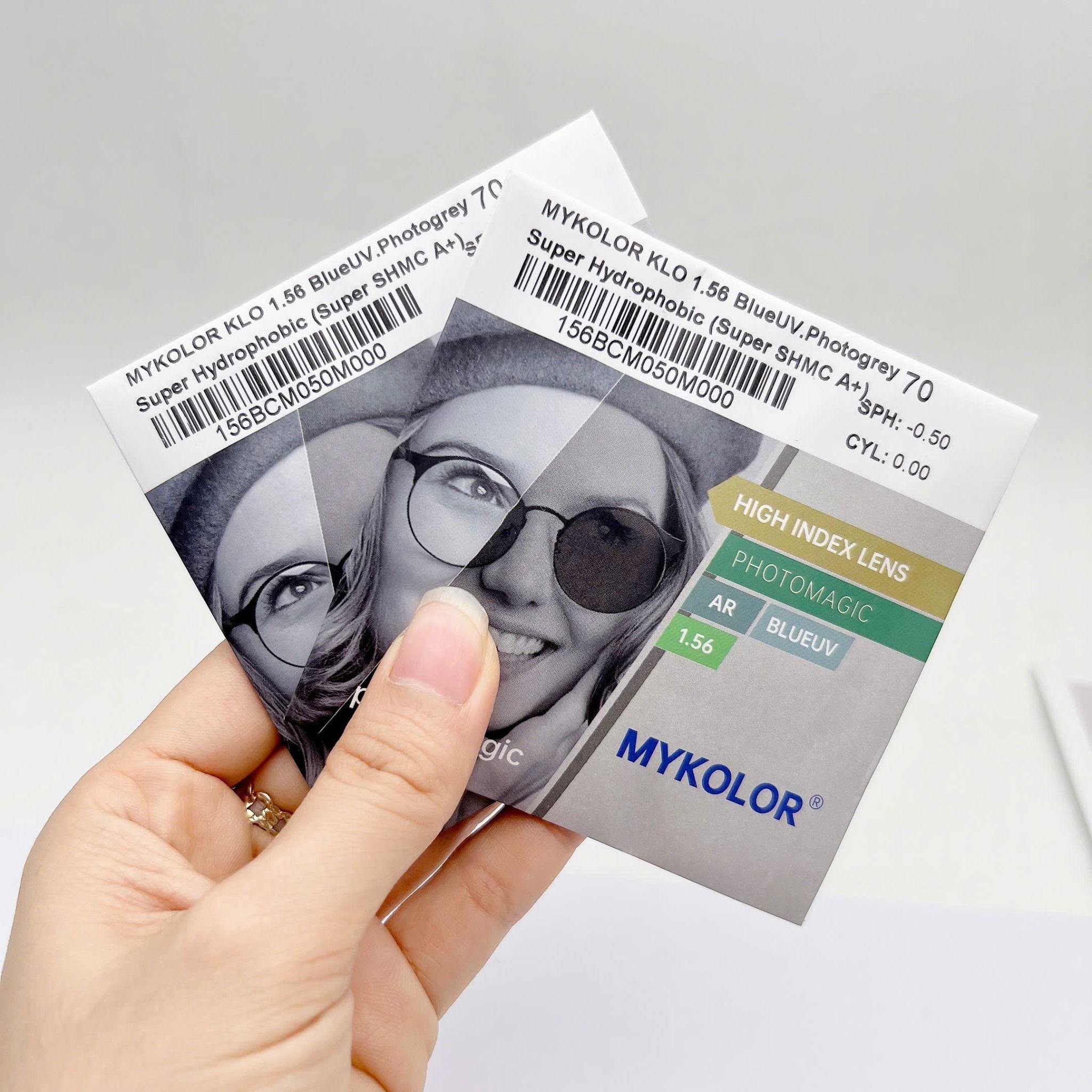  Mykolor KLO 1.56 BlueUV.Photogray - Tròng kính đổi màu, mắt kính cận loạn chính hãng 