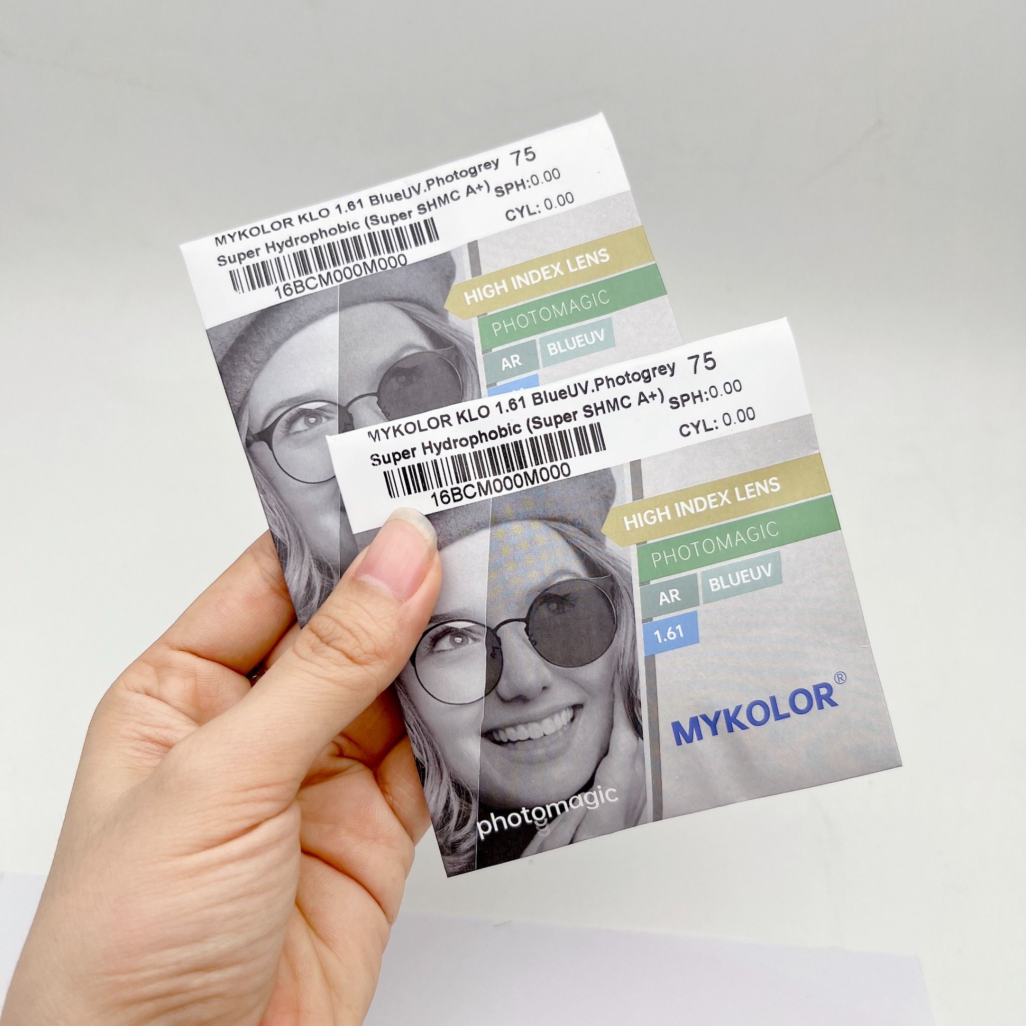  Mykolor KLO 1.61 BlueUV.Photogray - Tròng kính đổi màu, mắt kính cận loạn chính hãng 