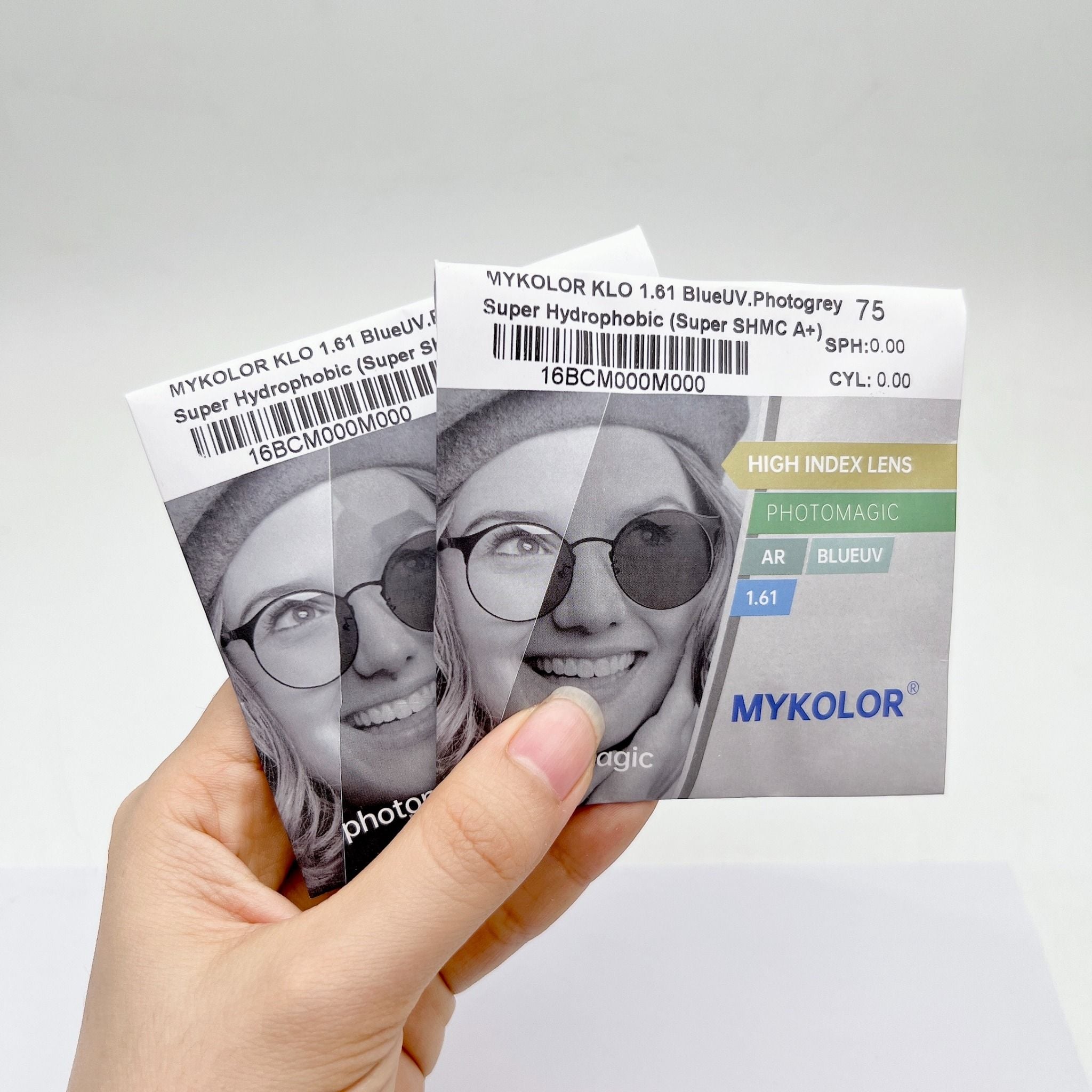  Mykolor KLO 1.61 BlueUV.Photogray - Tròng kính đổi màu, mắt kính cận loạn chính hãng 