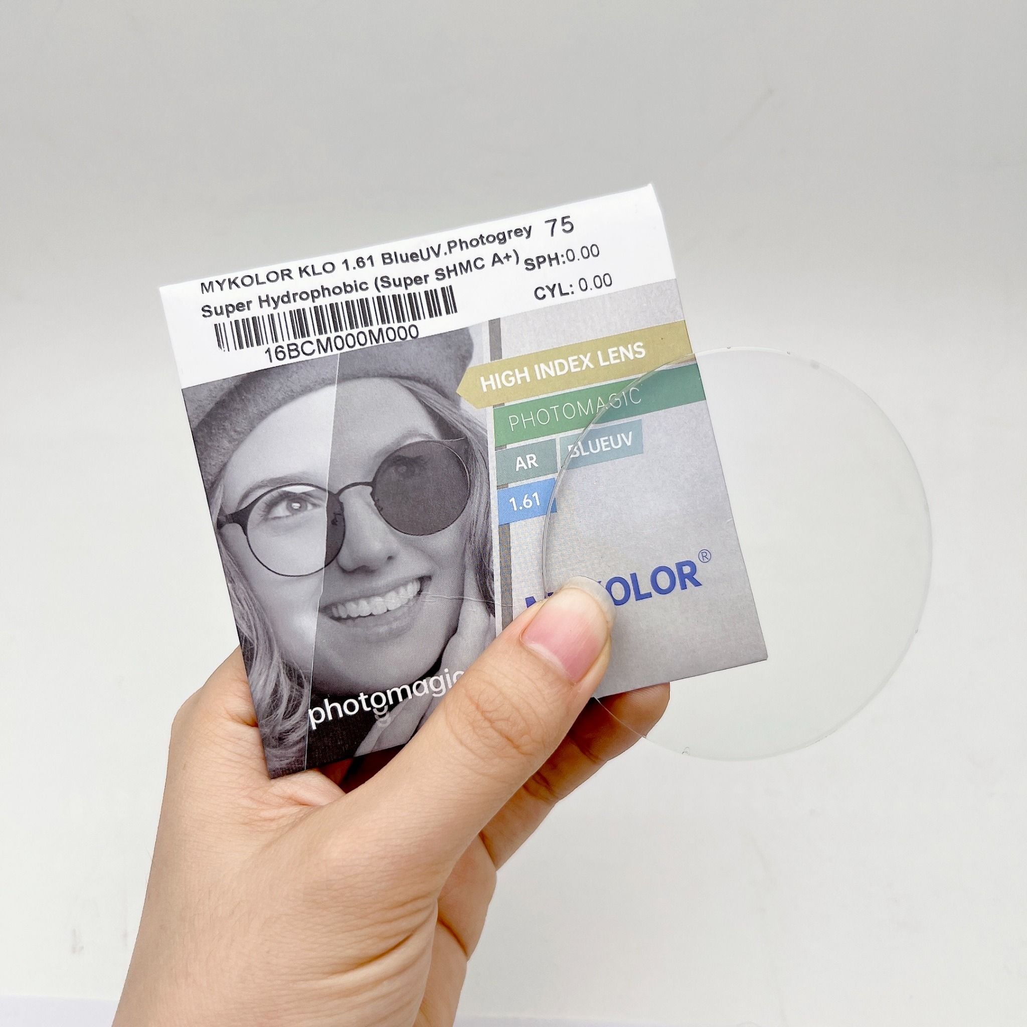  Mykolor KLO 1.61 BlueUV.Photogray - Tròng kính đổi màu, mắt kính cận loạn chính hãng 