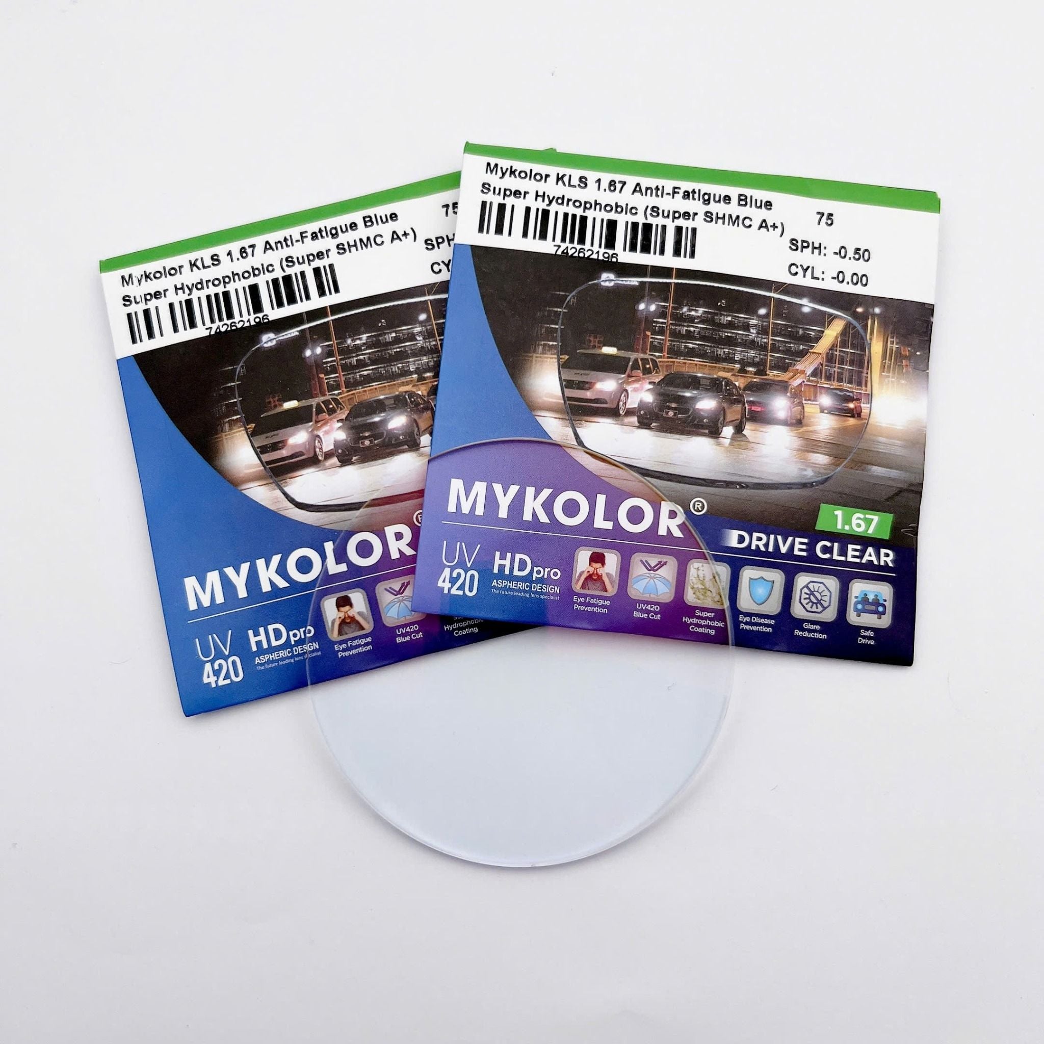  Mykolor KLS 1.67 Anti-Fatigue Blue - Tròng kính, mắt kính cận viễn loạn chính hãng 