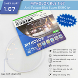 Mykolor KLS 1.67 Anti-Fatigue Blue - Tròng kính, mắt kính cận viễn loạn chính hãng 