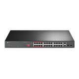  TL-SL1226P 24-Port 10/100Mbps + 2-Port Gigabit Unmanaged PoE+ Switch 