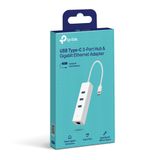  UE330C Hub USB Type-C ra 3 cổng USB-A 3.0 & Mạng Gigabit Ethernet 