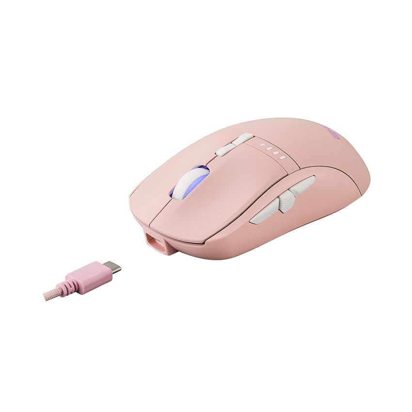  Chuột Không dây EDra EM620W Hồng (USB/RGB/Avago3325/Huano sw) 