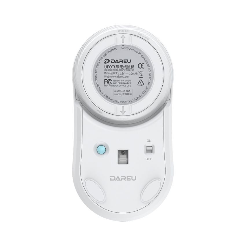  Chuột không dây DAREU LM166D Trắng Bạc (Wireless + Bluetooth) 