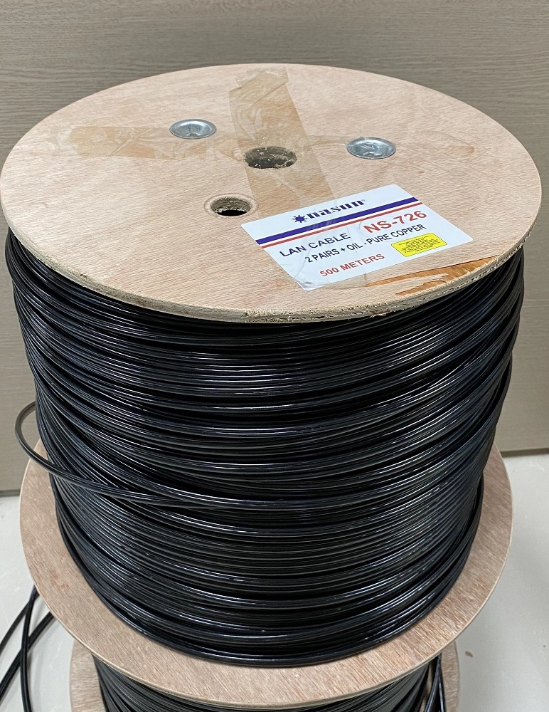  Dây mạng 4 lõi VỎ LDPE MỀM CHUYÊN DỤNG NGOÀI TRỜI Cat5e NASUN NS-726 ĐỒNG NGUYÊN CHẤT 