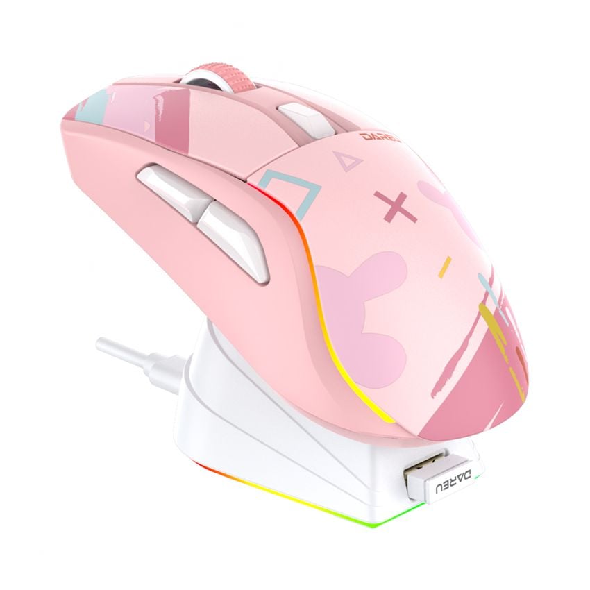  Chuột chơi game không dây Dareu A950 Candy pink 