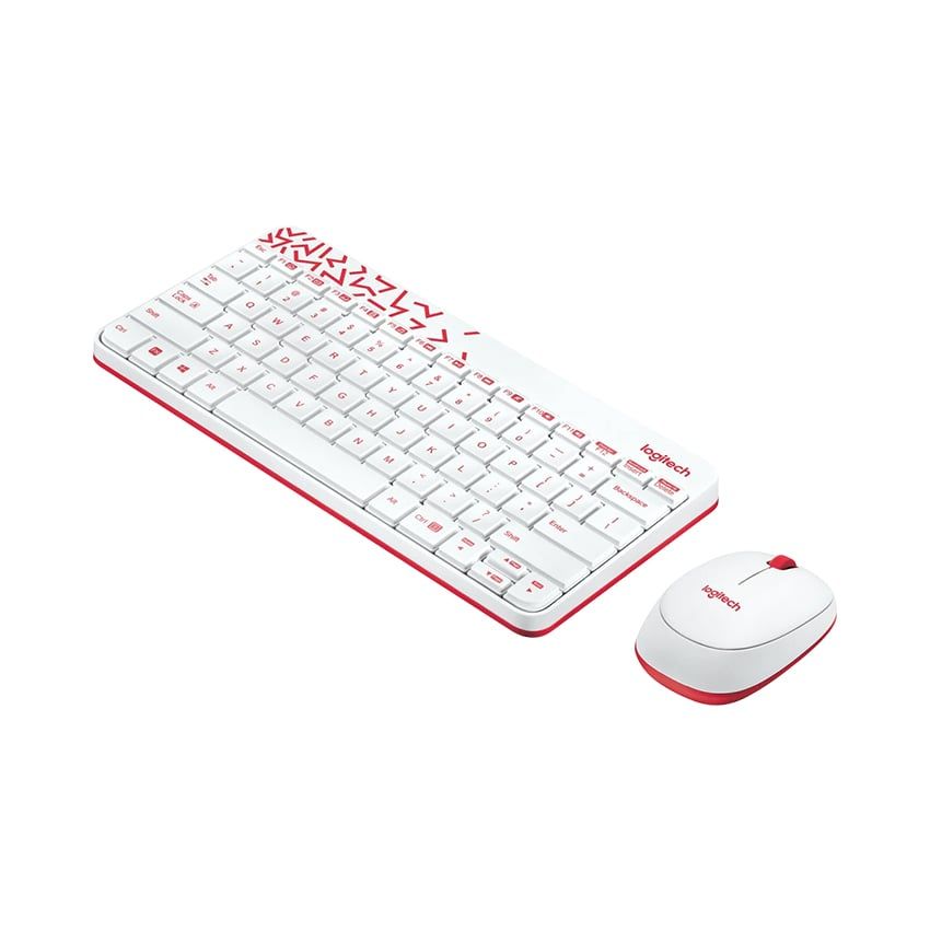  Bộ Bàn phím chuột Không dây Logitech MK240 Wireless Optical Trắng đỏ 