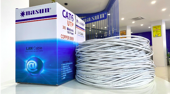  Dây mạng UTP Cat6 Nasun COPPER 0999 ĐỒNG NGUYÊN CHẤT 