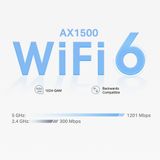  Deco X10 Hệ Thống Mesh WiFi 6 AX1500 Cho Gia Đình (3 Pack) 