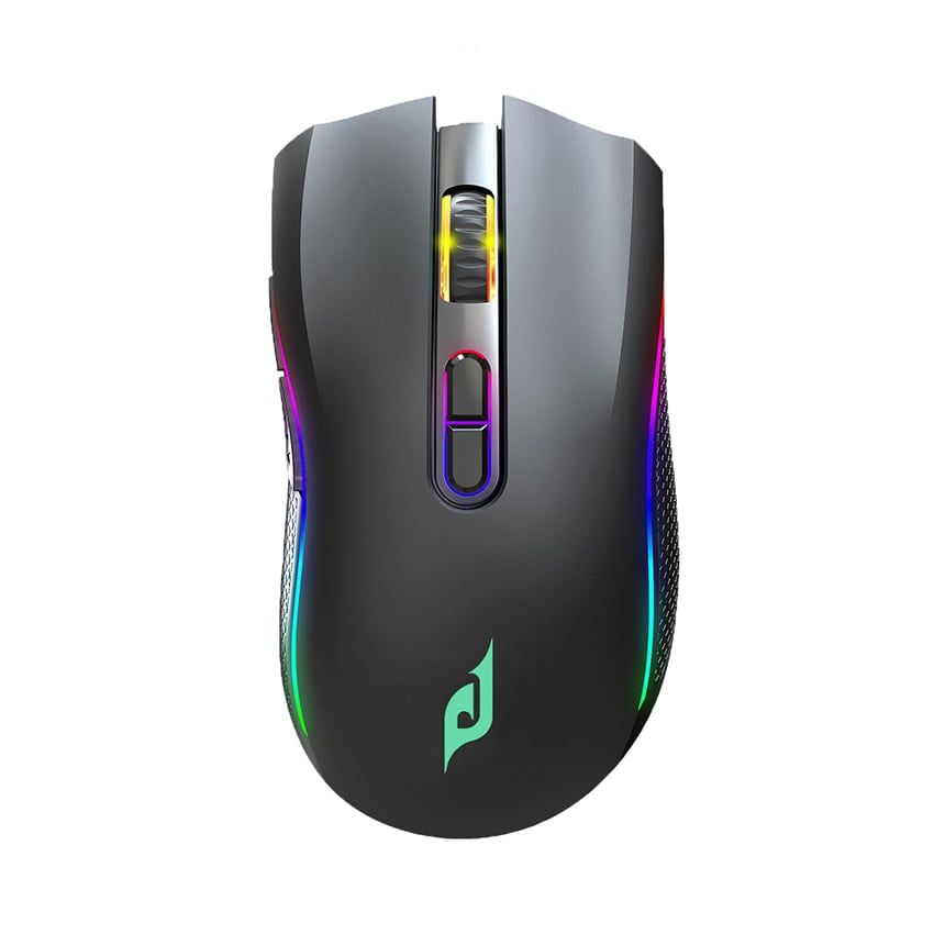  Chuột Gaming không dây Edra EM624W Đen (USB Wireless 2.4Ghz/Bluetooth/RGB/Huano switch) 