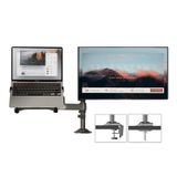  Combo Giá Treo Màn Hình NB H180 - Kẹp Đỡ Laptop FP2 Màu Xám 