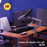  Giá Treo Màn Hình North Bayou G70 Màu Đen Xám , Led RGB (32-60 inch) 