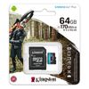  Thẻ nhớ Kingston microSD Plus Canvas Go! for Android Mobile Devices, Action Cams, Drones and 4K Video Production 
